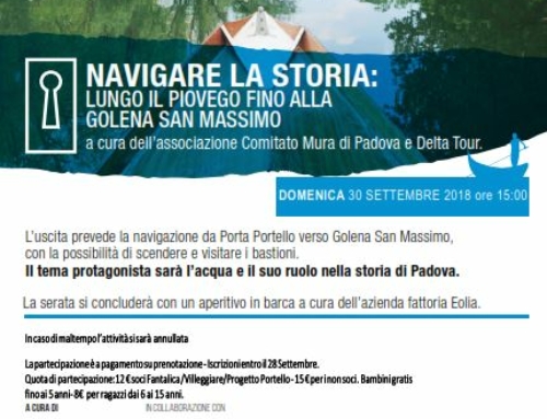 Gita in battello Navigare la storia: lungo il Piovego da Porta Portello verso il Bastione San Massimo