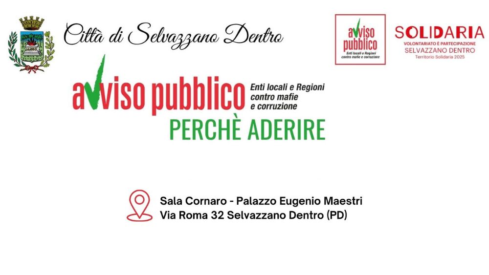 Serie di incontri su Enti locali e Regioni contro mafie e corruzione
